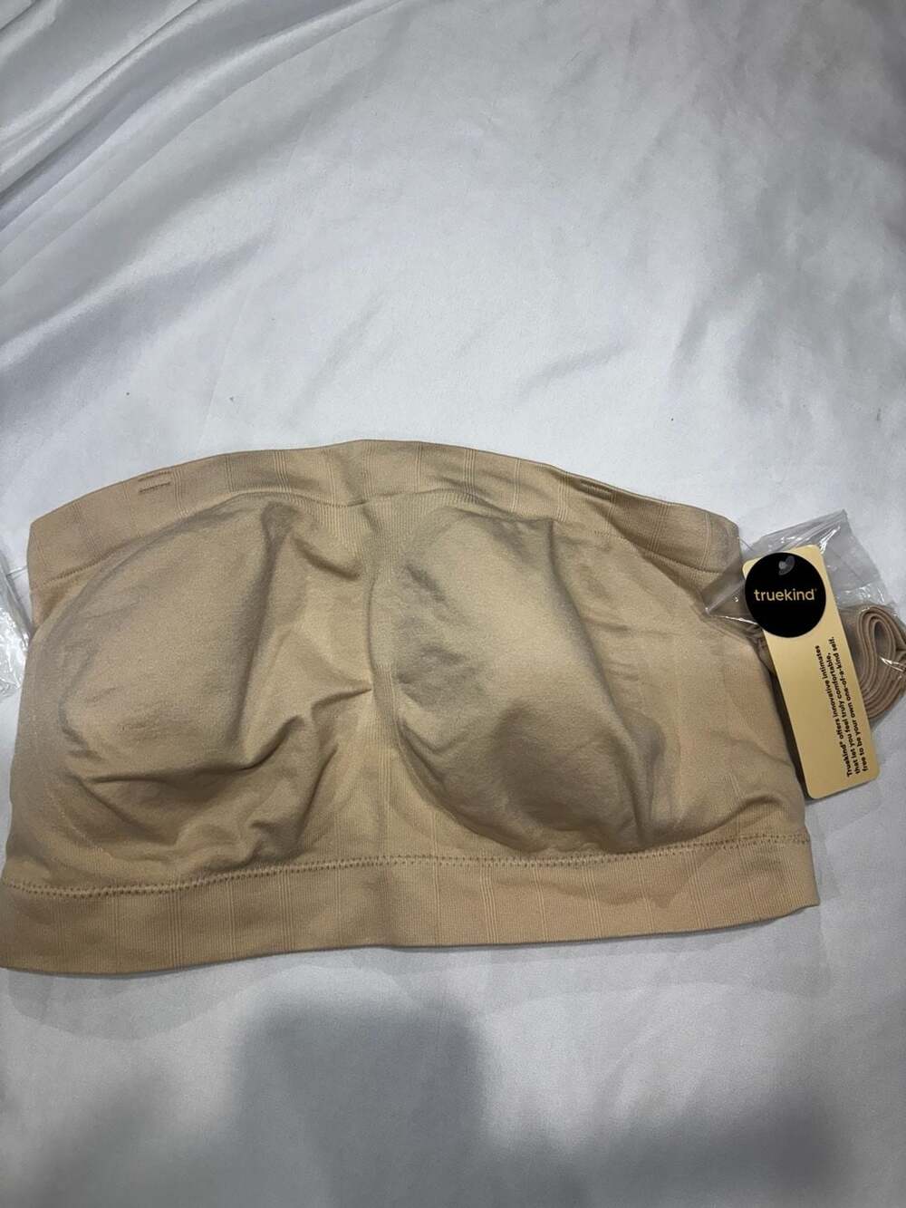 Truekind Convertible Strapless Bandeau Bra Light Brown Size L